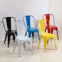 Chaise de bar/bistro/restaurant industrielle au design moderne en fer, mobilier de salle à manger pour salon – Vente en gros au meilleur prix