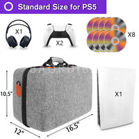 Étui de transport rigide pour console Playstation 5, étui de voyage pour PS5 compatible avec les versions disque et numérique avec base intégrée