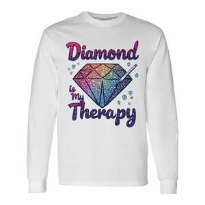 T-shirt à manches longues Diamond Is My Therapy, design artistique créatif et amusant - Product Image 1