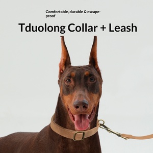 Collier pour chien Thinkcore XK-003 rétro en cuir suédé vintage avec boucle en matériau Cortex anti-explosion pour chiens de grande, moyenne et petite taille - Product Image 6