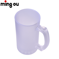 20% de réduction sur les mugs à bière en verre à sublimation moderne 16oz avec poignée Mug givré pour cadeaux d'affaires
