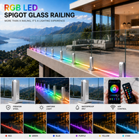 Ace Système de garde-corps en verre Pince en verre Rampe en verre pour balcon Pont Escalier Balustrades