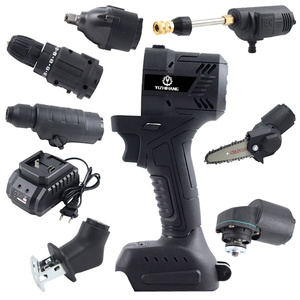 ชุดเครื่องมืออเนกประสงค์ F FZH 21v Brushless 6in1 เลื่อยโซ่ไร้สาย สว่าน ไขควง จิ๊กซอว์ในเครื่องเดียว - Product Image 2