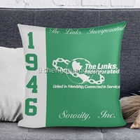 Promotion : Housse de coussin personnalisée ZPB avec logo de sororité imprimé, 45*45cm, pour voiture et décoration intérieure, anti-poussière