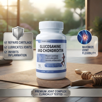Capsules de Glucosamine Chondroïtine MSM à Marque Blanche pour la Santé des Articulations et des Os, Complément Nutritionnel, 90 Gélules, OEM ODM