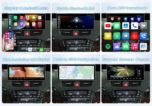 Lecteur multimédia à écran tactile de 12,3 pouces, navigation GPS, CarPlay sans fil, autoradio Android pour Honda Acura MDX 2007-2013 - Product Image 6