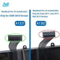 Batterie MYiYAE A1321 A1286 pour ordinateur portable Apple Macbook Pro 15 pouces A1321 A1286 mi-2009 et mi-2010
