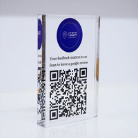 Blocs en acrylique pour codes QR personnalisés, plaque en acrylique transparente pour codes QR, bloc en acrylique pour codes QR, bloc en acrylique pour menus QR, bloc en acrylique pour affichage de codes QR