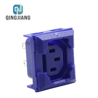 Prise PDU industrielle C13 à verrouillage anti-déconnexion, bleue, 3 broches, borne de soudage, adaptée aux rallonges électriques industrielles