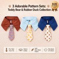 Pajarita y Babero para Perros Pequeños, Pañuelo de Cuello Ajustable de Algodón, Collar Envolvente para Westie, Pomeranian, Teddy, Cachorros y Gatitos, Accesorio Lindo para Mascotas