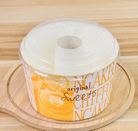 IMEE personnalisé 4 "6" gâteau Cupcake boîte de cuisson en mousseline de soie jetable boîte de papier d'emballage avec couvercle transparent