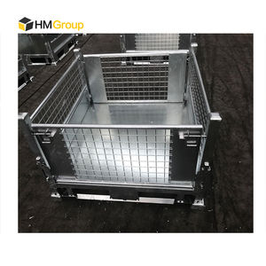 Gabbie di Stillage per trasporto di cavi pieghevoli in acciaio zincato per rete metallica impilabile resistente - Product Image 6