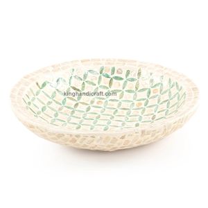 ถาดเสิร์ฟไม้สไตล์โบฮีเมียน ประดับมุก ดีไซน์ยืดหยุ่น สำหรับรอมฎอน อีด มูบารัค |   จานอาหารทำมือสำหรับของว่างอินทผลัม - Product Image 1