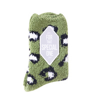 Nouvelles chaussettes mi-mollet en polaire épaisse à imprimé léopard pour femmes - Confortables pour la maison et l'intérieur - Polyester