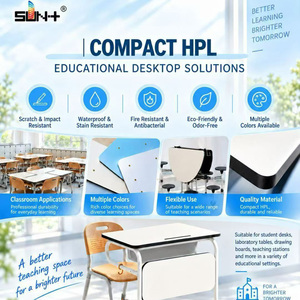 Panel Laminado HPL de Alta Presión de 3mm, Tablero Fenólico <span class=keywords><strong>para</strong></span> Superficies de Mesa, Suministro Directo de Fábrica con Precio de Fabricante - Product Image 3