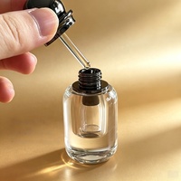 Botol Minyak Parfum Kristal Mewah Grosir 1ml 3ml Botol Minyak Esensial Isi Ulang dengan Batang Kaca Tutup Bola Logam Hitam Kustom