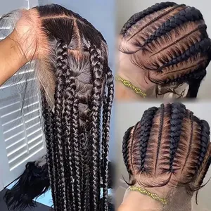 Wholesale Glueless <strong>Braid</strong> <strong>Wig</strong> Vendors,Full Lace Braided <strong>Wigs</strong> Human Hair for Women,Transparent Braided Lace Front <strong>Wig</strong> - Product Image 2
