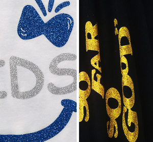 Maglietta di lusso con Glitter Glitter bianco Logo personalizzato con motivo Glitter trasferimento di calore T-Shirt in vinile per gli uomini - Product Image 5