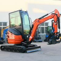 Pelle sur chenilles de qualité supérieure 2000 kg avec moteur Yanmar, cabine fermée pour l'entretien routier, pelle mécanique prête à être expédiée