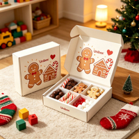 Toptan Yağ Geçirmez İç Astarlı ve Altın Varak Baskılı Çikolata Truffle ve Şeker Paketleme İçin Noel Posta Kutuları