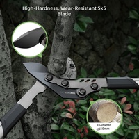 Deli Heavy-Duty dikke takkenknipper met arbeidsbesparend hefboommechanisme, intrekbaar, voor huishoudelijk gebruik en fruitbomen.