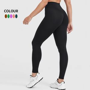 कस्टम लोगो मात्रा ठोस योग पैंट ओएम संपीड़न खरोंच बट लेगिंग उच्च कमर फिटनेस त्वरित शुष्क महिलाओं - Product Image 5
