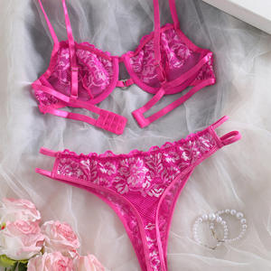 Sexy BH-Set: Verführer isches und verführer isches Spitzen-Dessous-Set für romantische und übergroße Charaktere für Frauen - Product Image 2
