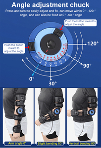 Attelle de coude à charnière ROM médicale avec stabilisateur de fronde Attelle de récupération de blessure au bras post-op pour la réhabilitation au printemps - Product Image 3