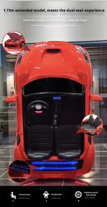 Auto Sportiva Elettrica a Quattro Ruote per Bambini, Sedile Doppio Genitore-Figlio, Giocattolo per Bambini e Adulti, Uso Interno, Materiale Plastico, Molto <span class=keywords><strong>Cool</strong></span> - Product Image 6