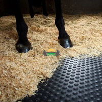 Tapis de stalles en caoutchouc pour chevaux, revêtement antidérapant pour stalles de chevaux - Revêtement de stalles en caoutchouc de 15 mm à 30 mm d'épaisseur pour utilisation en écurie et en remorque