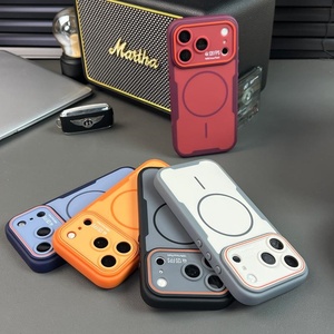 เคสโทรศัพท์แม่เหล็กแบบด้าน ขายดี สำหรับ iPhone 18 13 14 15 16 17 Pro Max รองรับการชาร์จไร้สาย ป้องกันเลนส์เต็มรูปแบบ กันกระแทก - Product Image 2