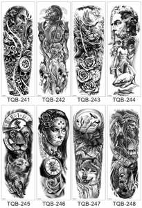 Modèles de tatouages temporaires pour filles et hommes, feuilles marqueur pour Halloween, crâne, stickers pour filles - Product Image 4