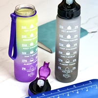 1000Ml Pc Sport Waterfles Met Stro Custom Logo 32 Ounce Gemakkelijk Open Bpa Gratis Fles Voor Sport