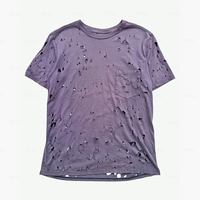 T-shirt décontracté et ample pour homme, style sport, tendance, délavé et vieilli, qualité supérieure, vente en gros OEM