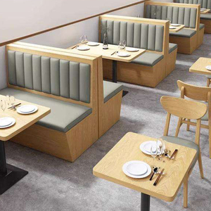 Muebles personalizados para restaurante, mesas y sillas, juegos de asientos de cabina, cafetería, tienda de comida rápida, Bar, cabina de madera, asiento, sofá, silla - Product Image 1