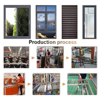 Volets multifonctionnels, cadre extérieur en profilé aluminium, persiennes en aluminium, volet roulant en alliage d'aluminium, fenêtre horizontale, 5 ans