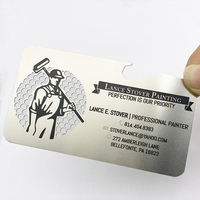 Carte de visite professionnelle en métal personnalisée avec logo personnel, durable, en acier inoxydable, taille carte de crédit, découpée au laser, pour membre VIP