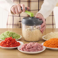 Hachoir à Légumes Manuel Multifonction en Acier Inoxydable pour Cuisine, Type Matériau Plastique PP
