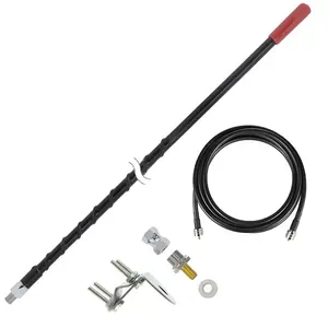 27MHz fiber cb stick antenna cb car radio antenna with 5M extension cable and connector