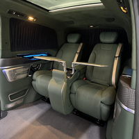 Kit intérieur VIP Olive Green Vito V250 V300 W447, cloison, TV, bureaux pliants, sièges inclinables type yacht, équipement de mise en conformité