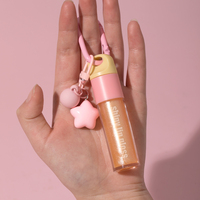 Vente en gros de gloss repulpant crémeux hydratant 8ml, personnalisable, avec porte-clés, marque privée, teinte à lèvres Juciy, teinte à lèvres brillante avec protection solaire