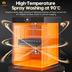 Коммерческая электрическая мини-посудомоечная машина 50 л, из нержавеющей стали, встраиваемая, настольная, отдельностоящая, для дома, энергоэффективная - Product Image 6