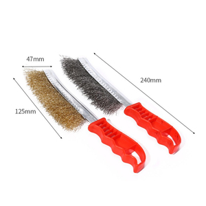 Kit de brosses métalliques à prix d'usine abordable pour le nettoyage des coupelles et le polissage, comprenant des brosses en cuivre, laiton et acier, et des outils à main - Product Image 5