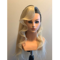 Tête de Mannequin de Cosmétologie en Fibre Synthétique de Haute Qualité pour la Formation Coiffure, avec Support de Fixation Offert