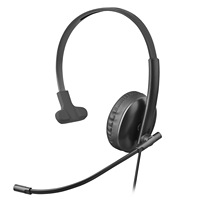 Casque USB léger à oreille unique ouverte, vente directe usine, avec microphone filaire pour systèmes de communication de centre d'appels