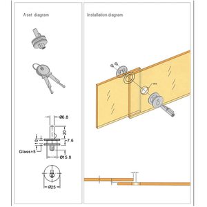 Cerradura de Alta Calidad para Muebles, Cilindro de Aleación de Zinc para Puertas - Product Image 3