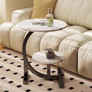 Large Marble-patterned Medium-density Fiberboard <strong>Nested</strong> Coffee <strong>Tables</strong> for Household Use - Product Image 3