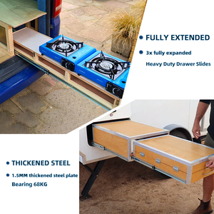 SNEIDA Heavy Duty Full Extension Ball Bearing <strong>Drawer</strong> <strong>Slides</strong> Industrial Locking Runner Rails for Kitchen and Dining Tool Boxes - Product Image 5