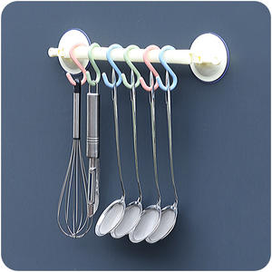 Multifunctional Plastic S-shaped Door <b>Kitchen</b> <b>Hook</b> Creative Bathroom Nail-free Wardrobe Clothes S <b>Hook</b> Home Small Tools - Product Image 2