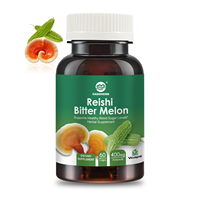 GANOHERB Capsules pour adultes Reishi Ganoderma Extrait de melon amer Énergie naturelle Complément alimentaire à base de plantes Certifié biologique Marque privée